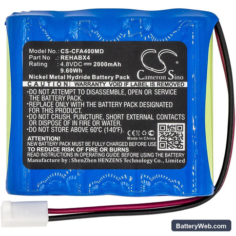 Cefar Activ X 4 Replacement Battery, 4.8V, 2000mAh, Ni-MH 3