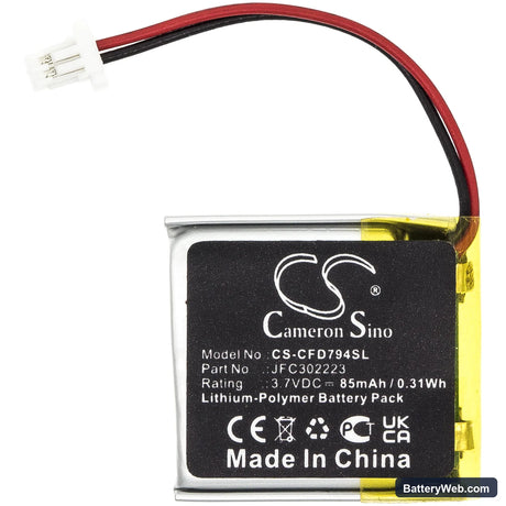 Autostart ASRS-7504 Replacement Battery, 3.7V, 85mAh, Li-Polymer 3
