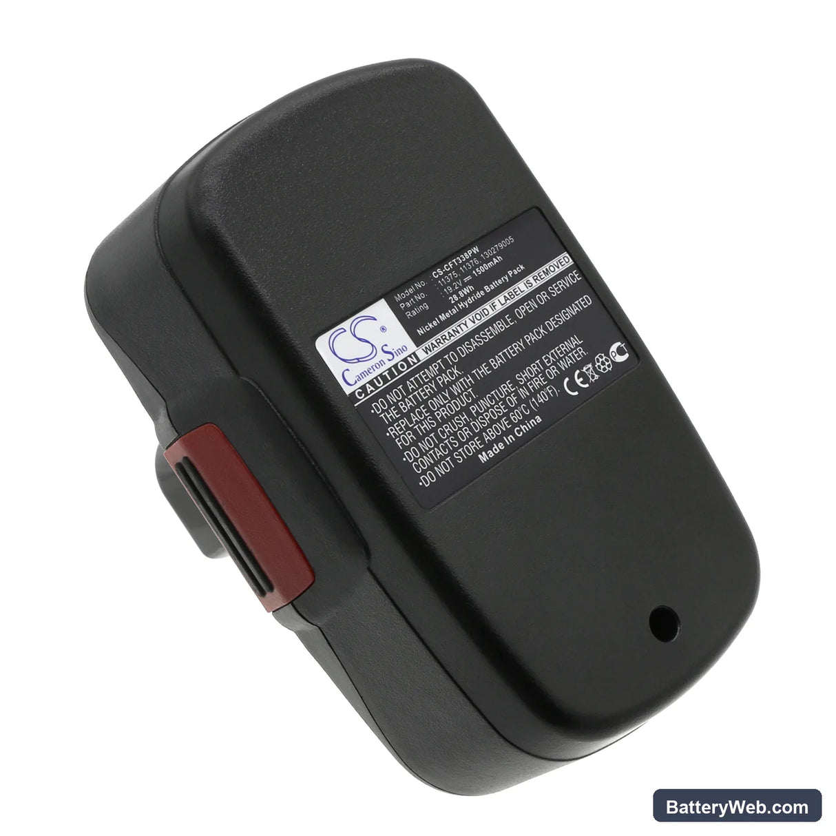 Craftsman 10126 Replacement Battery, 19.2V, 1500mAh, Ni-MH 3