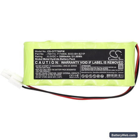 Craftsman 240.74801 Replacement Battery, 6V, 3500mAh, Ni-MH 3