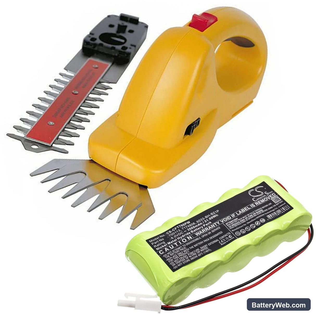 Craftsman 240.74801 Replacement Battery, 6V, 3500mAh, Ni-MH 6