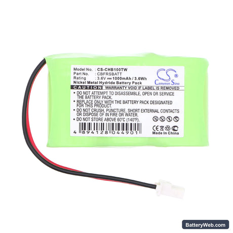 Chatter Box 100AFH 2/3A Replacement Battery, 3.6V, 1000mAh, Ni-MH 3
