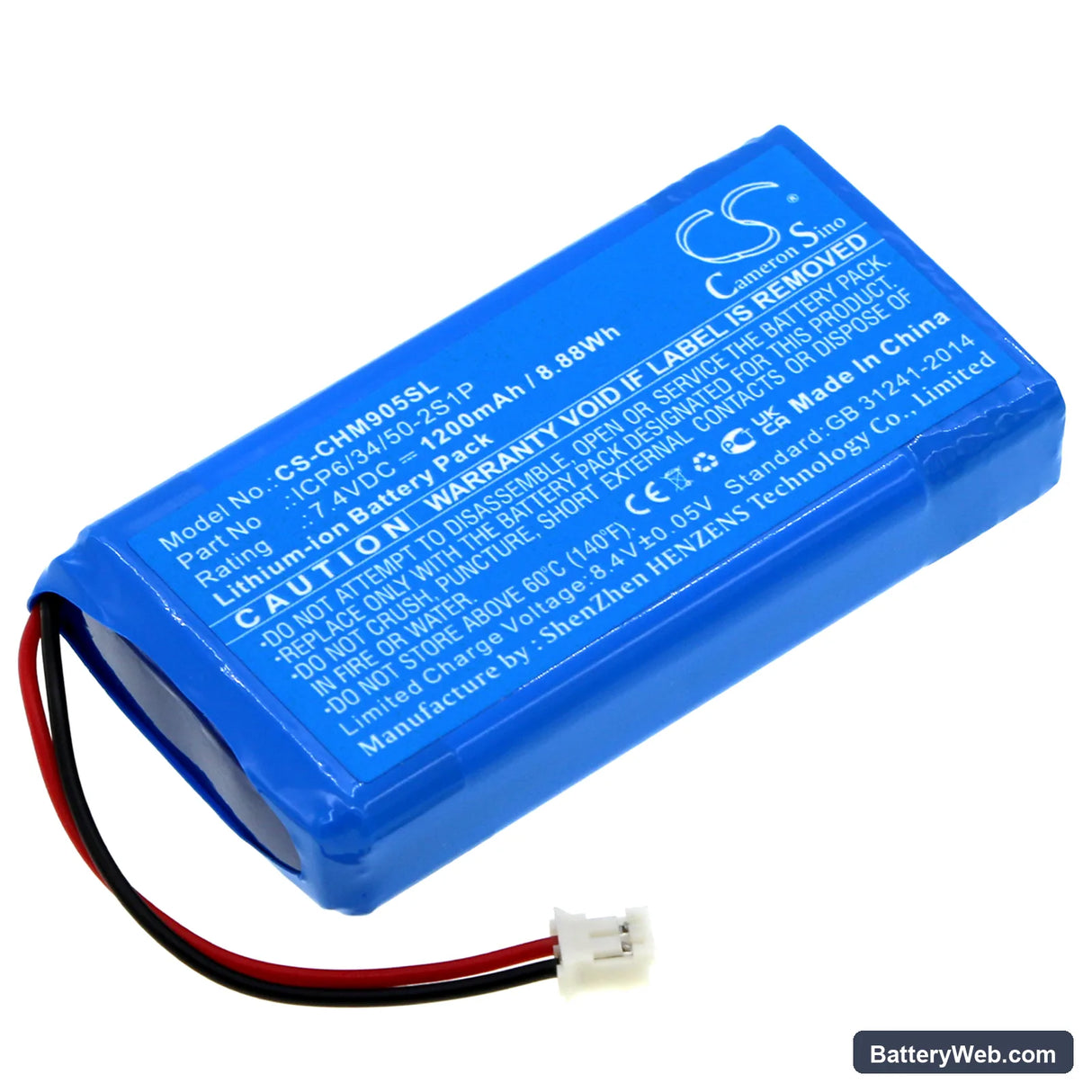 Chord MOJO Headphone Amplifier Replacement Battery, 7.4V, 1200mAh, Li-ion 1