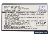 Tunstall Dect handset 7202 Replacement Battery, 3.7V, 950mAh, Li-ion 5