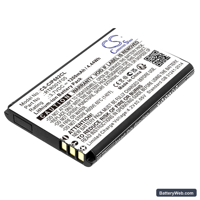 Cisco IP DECT 6800 Replacement Battery, 3.7V, 1200mAh, Li-ion 1