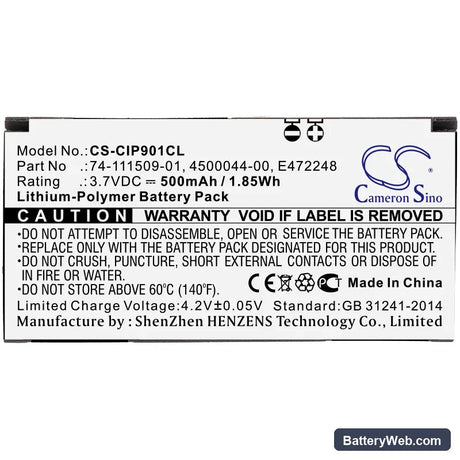 Cisco CCP-MIC-WRLS-S-US Replacement Battery, 3.7V, 500mAh, Li-Polymer 3