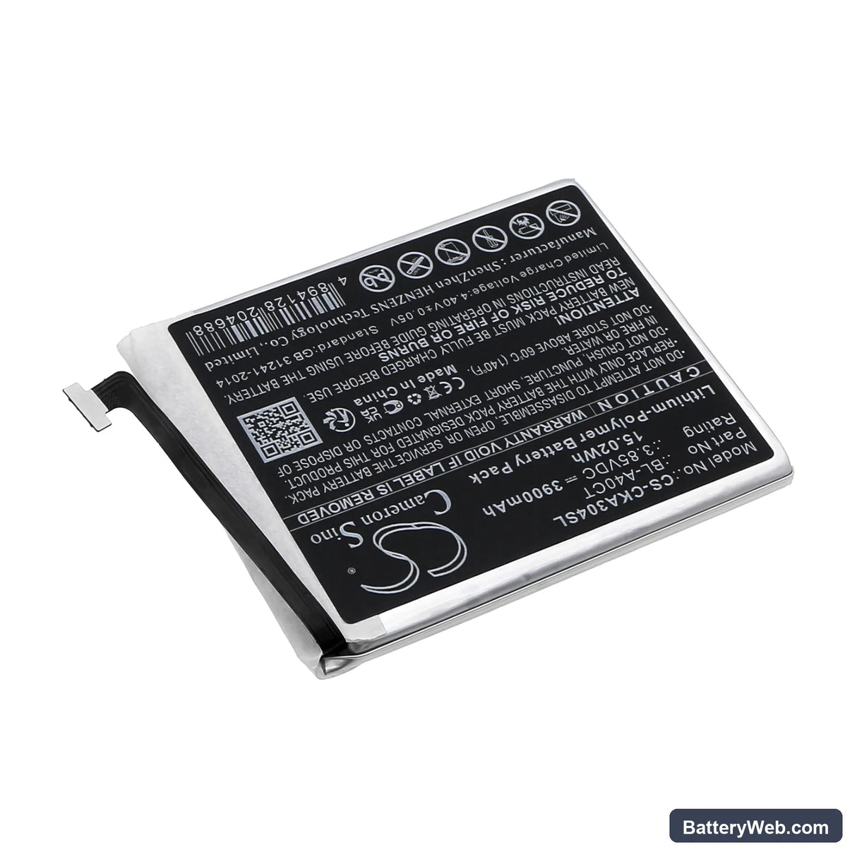 Cricket SN304AE Replacement Battery, 3.85V, 3900mAh, Li-Polymer 2