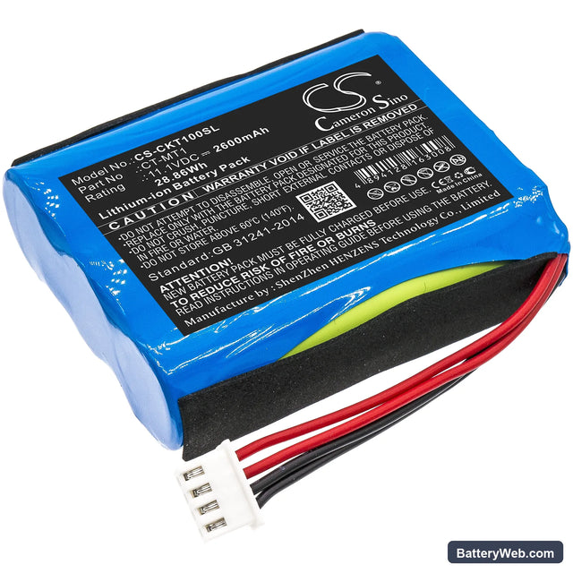 Clarke-Tech CT Triple Replacement Battery, 11.1V, 2600mAh, Li-ion 1