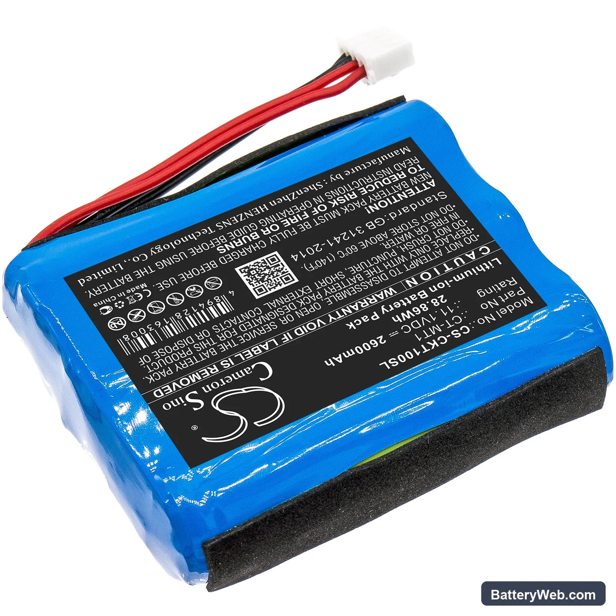 Clarke-Tech CT Triple Replacement Battery, 11.1V, 2600mAh, Li-ion 2