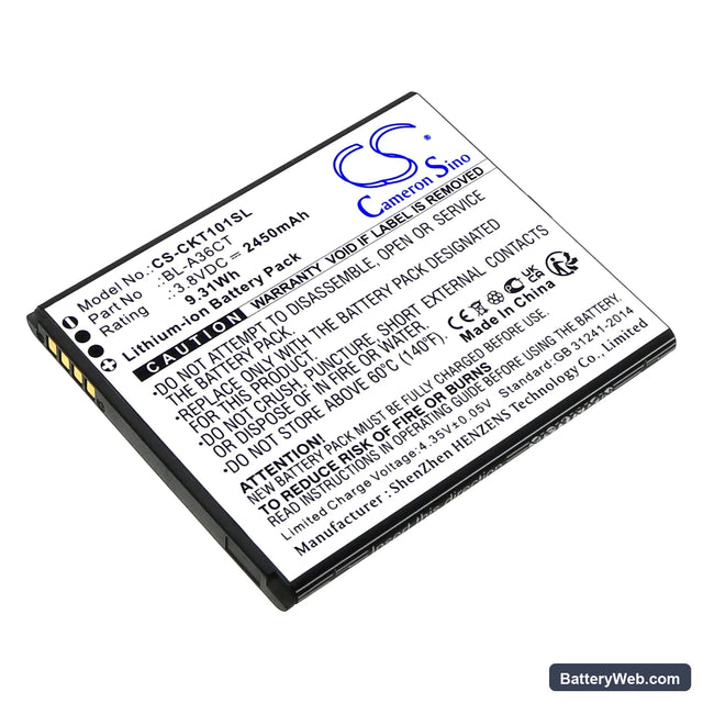 Cricket Debut Smart Replacement Battery, 3.8V, 2450mAh, Li-ion 1