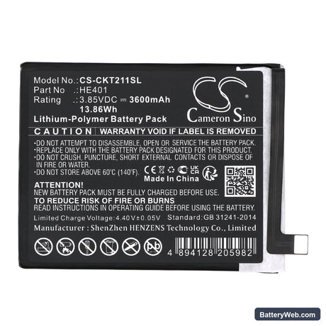 Cricket Splendor Replacement Battery, 3.85V, 3600mAh, Li-Polymer 3