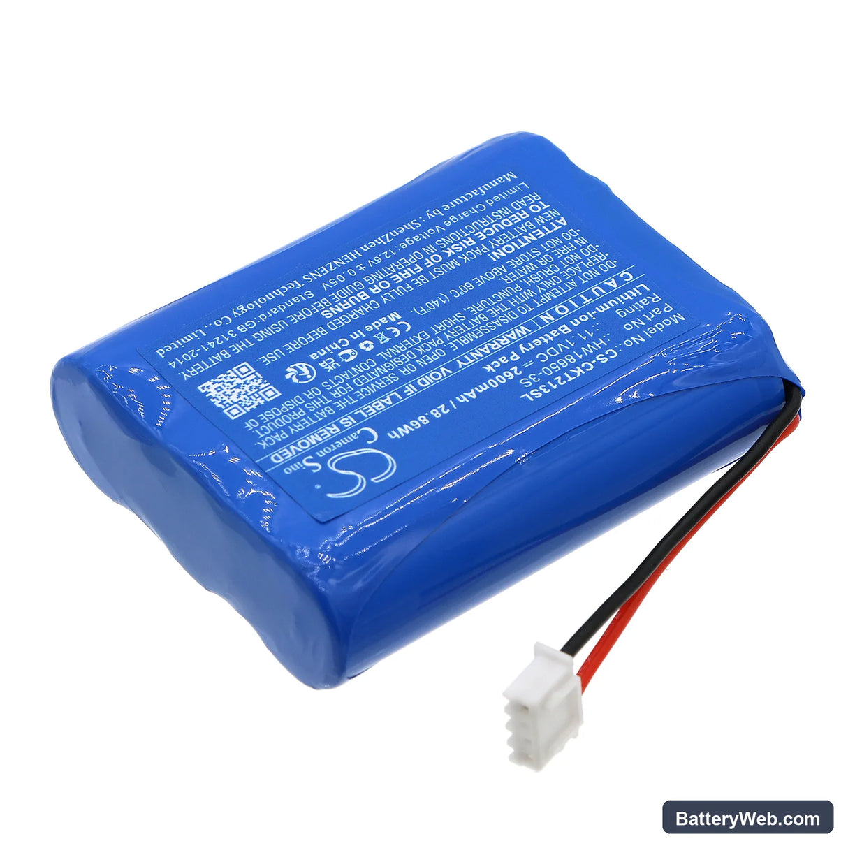 Clarke-Tech CT 2013 Replacement Battery, 11.1V, 2600mAh, Li-ion 2