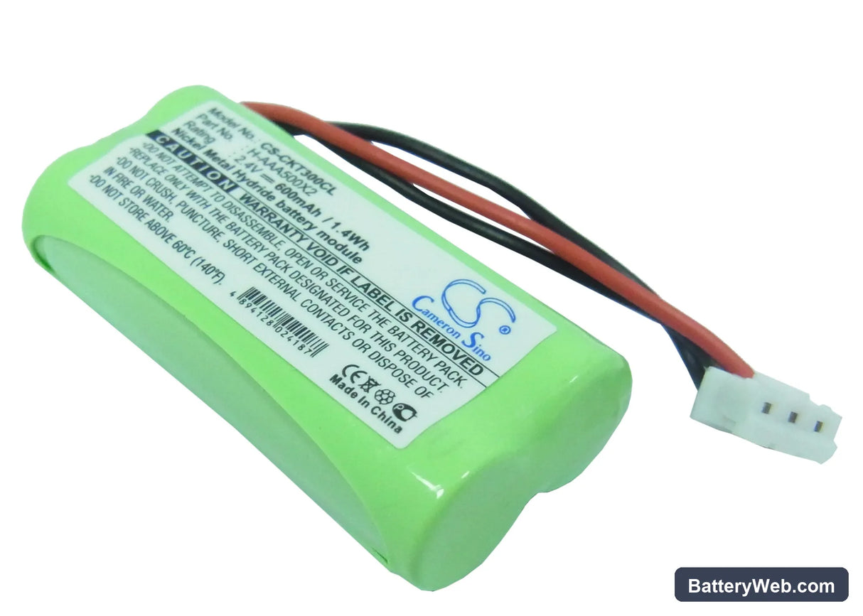 GP Replacement Battery, 2.4V, 600mAh, Ni-MH 1