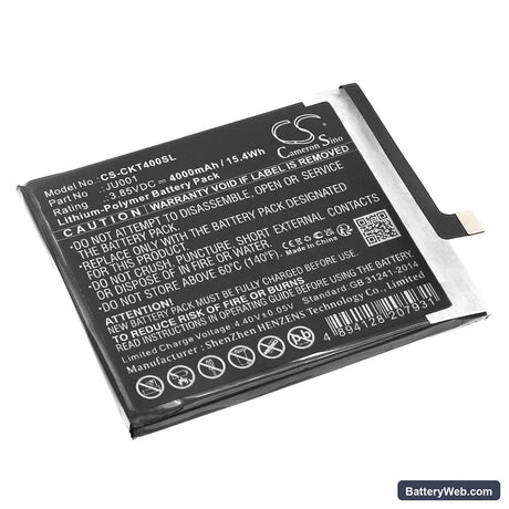 Cricket WTCKT01 Replacement Battery, 3.85V, 4000mAh, Li-Polymer 1