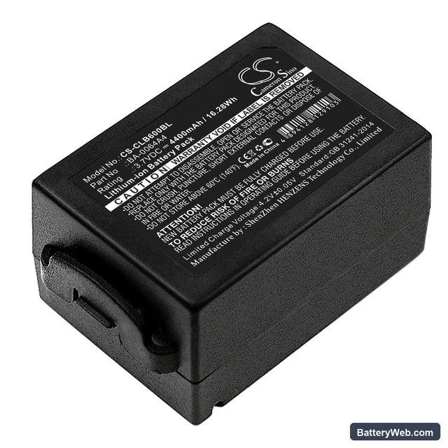 CipherLab CP60 Replacement Battery, 3.7V, 4400mAh, Li-ion 1