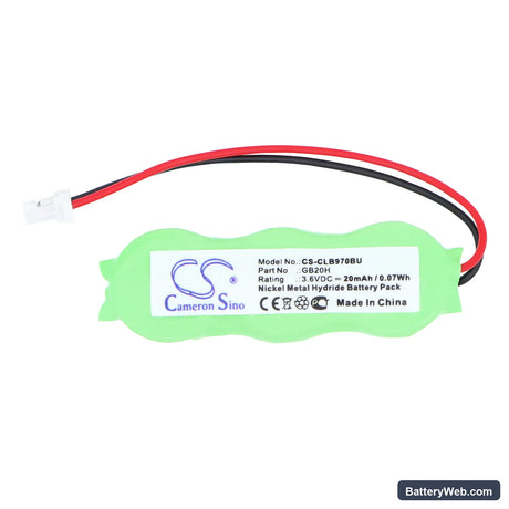 CipherLab 9700 Replacement Battery, 3.6V, 20mAh, Ni-MH 3