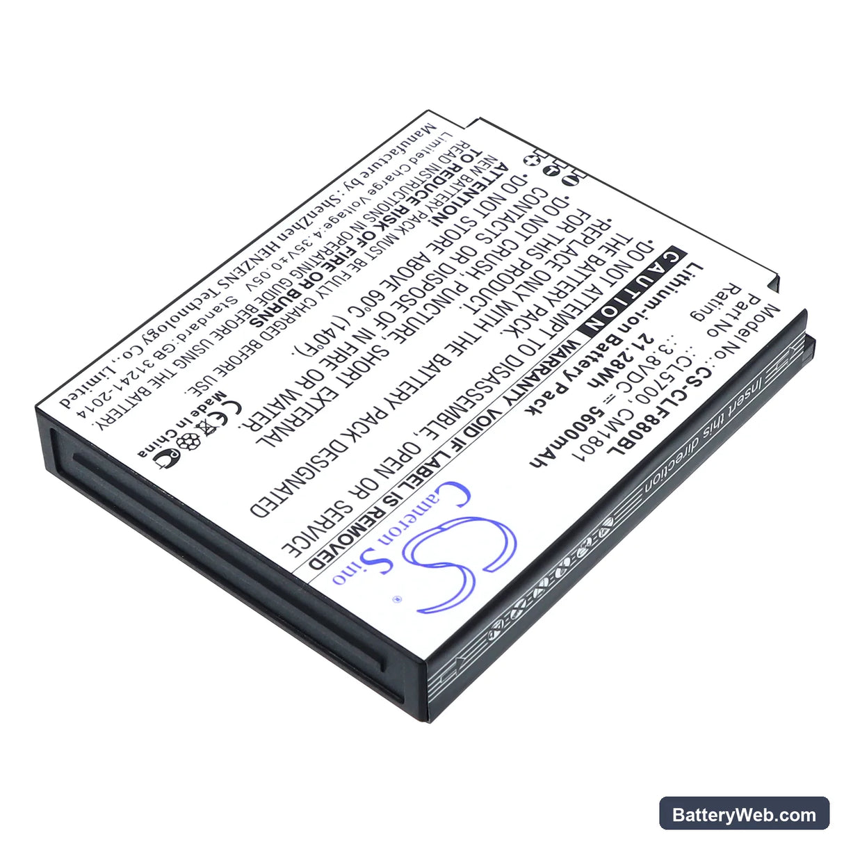 Cilico F880 Replacement Battery, 3.8V, 5600mAh, Li-ion 2