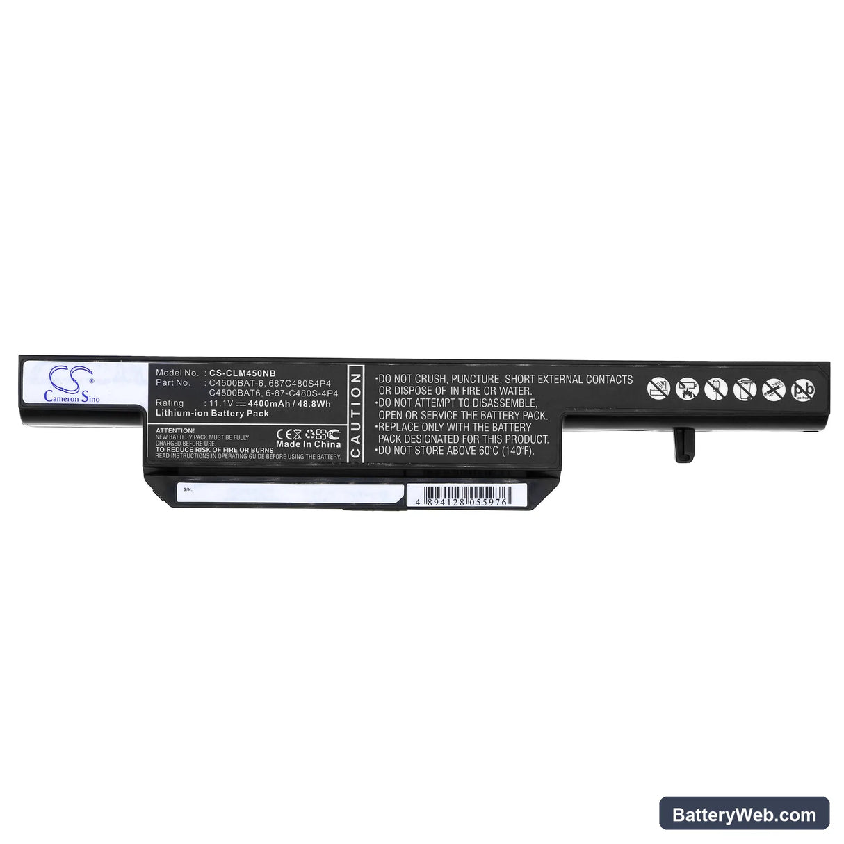 Schenker mySN XESIA E510 Entry Replacement Battery, 11.1V, 4400mAh, Li-ion 5