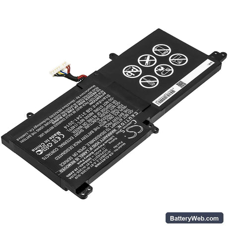Clevo N131BU Replacement Battery, 11.4V, 2600mAh, Li-Polymer 2
