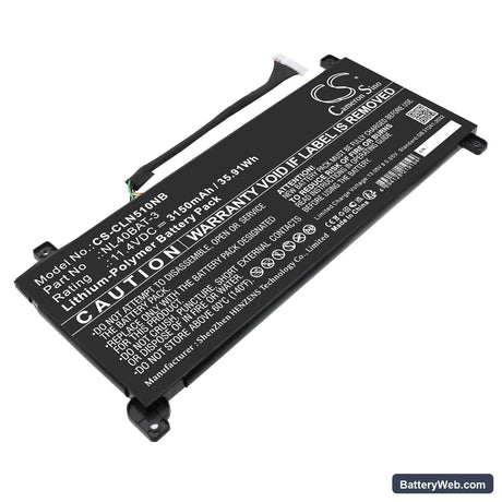 Clevo NL40MU Replacement Battery, 11.4V, 3150mAh, Li-Polymer 1