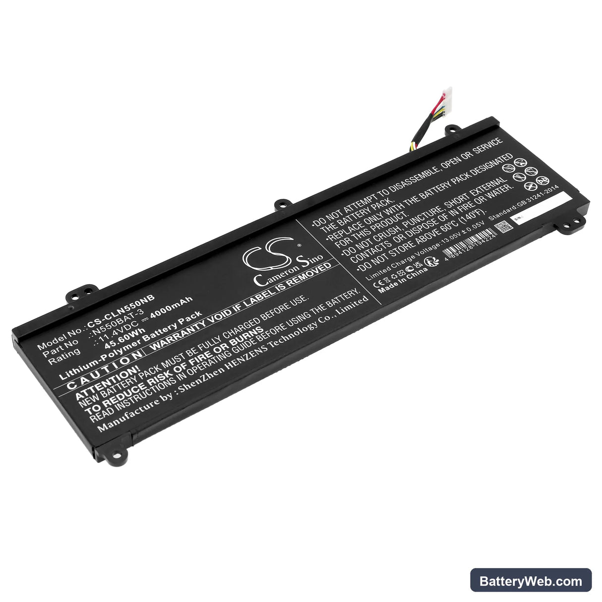 Machenike F57-D4 Replacement Battery, 11.4V, 4000mAh, Li-Polymer 1