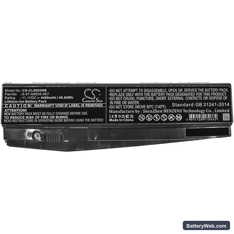 Hasee Z7M-SL7D2 Replacement Battery, 11.1V, 4400mAh, Li-ion 5