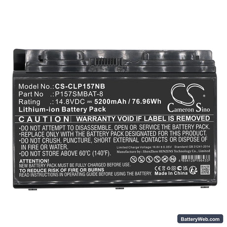Schenker XMG P503-4OB Replacement Battery, 14.8V, 5200mAh, Li-ion 5