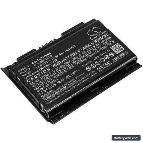 Schenker XMG P502 PRO Replacement Battery, 14.8V, 5200mAh, Li-ion 1