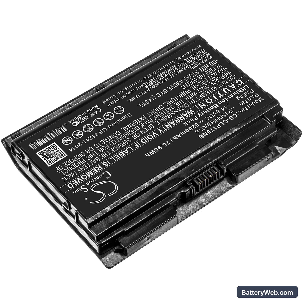 Schenker XMG P502 PRO Replacement Battery, 14.8V, 5200mAh, Li-ion 2