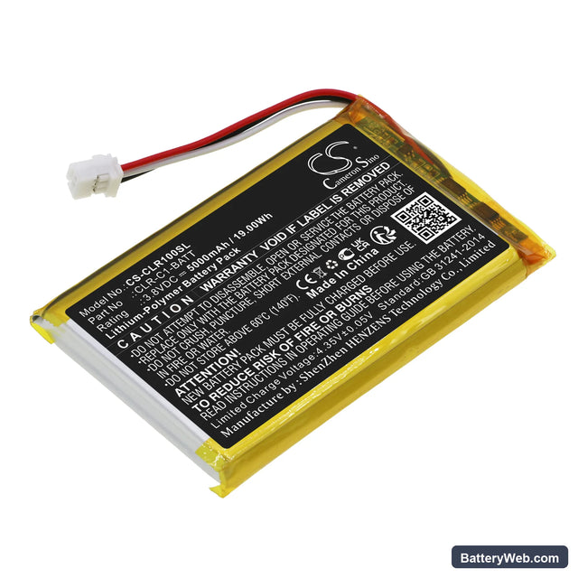 ClareOne Smart Home Panel Replacement Battery, 3.8V, 5000mAh, Li-Polymer 1