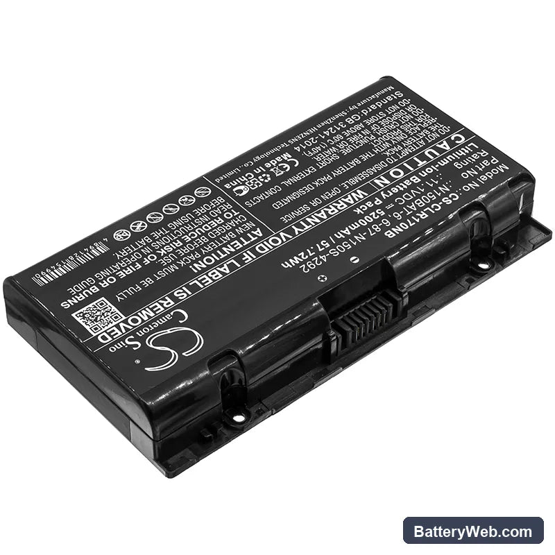 Clevo N170RD Replacement Battery, 11.1V, 5200mAh, Li-ion 2