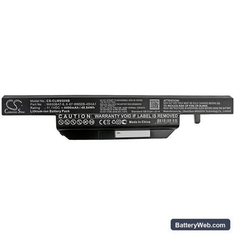 Sager NP6659 Replacement Battery, 11.1V, 4400mAh, Li-ion 3