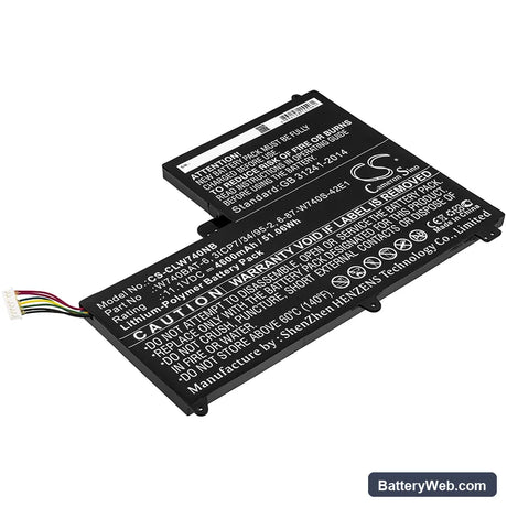 Clevo W740SU Replacement Battery, 11.1V, 4600mAh, Li-Polymer 1