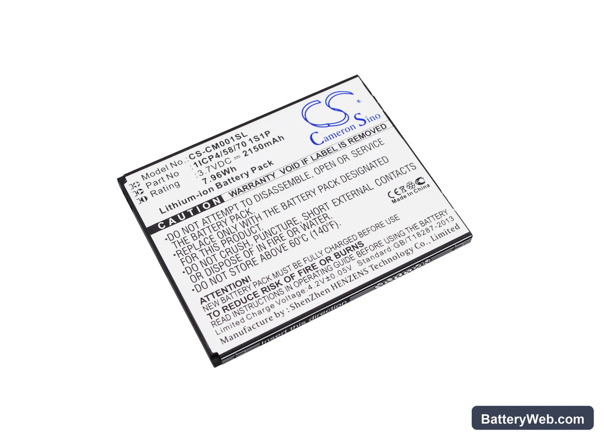 Custom Battery Pack Replacement Battery, 3.7V, 2150mAh, Li-ion 1