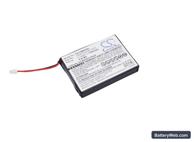 Custom Battery Pack Replacement Battery, 3.7V, 1300mAh, Li-ion 1