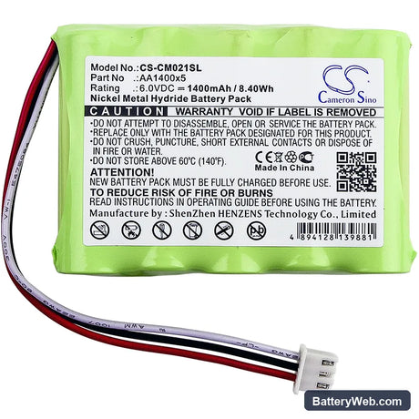 Custom Battery Pack Replacement Battery, 6V, 1400mAh, Ni-MH 3
