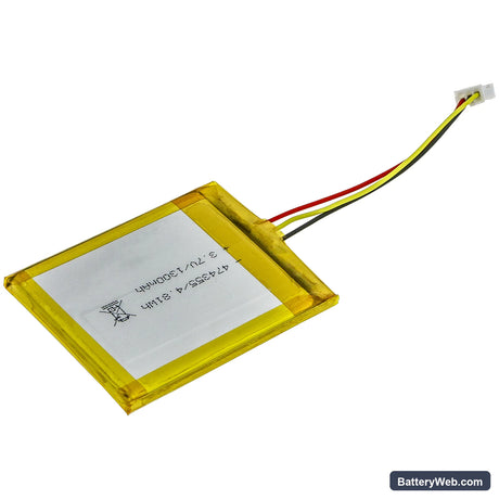 Custom Battery Pack Replacement Battery, 3.7V, 1300mAh, Li-Polymer 2