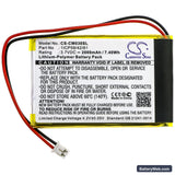 Custom Battery Pack Replacement Battery, 3.7V, 2000mAh, Li-Polymer 3