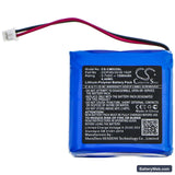 Custom Battery Packs Replacement Battery, 3.7V, 1200mAh, Li-Polymer 3
