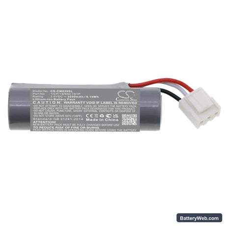 Custom Battery Packs Replacement Battery, 3.6V, 2250mAh, Li-ion 3