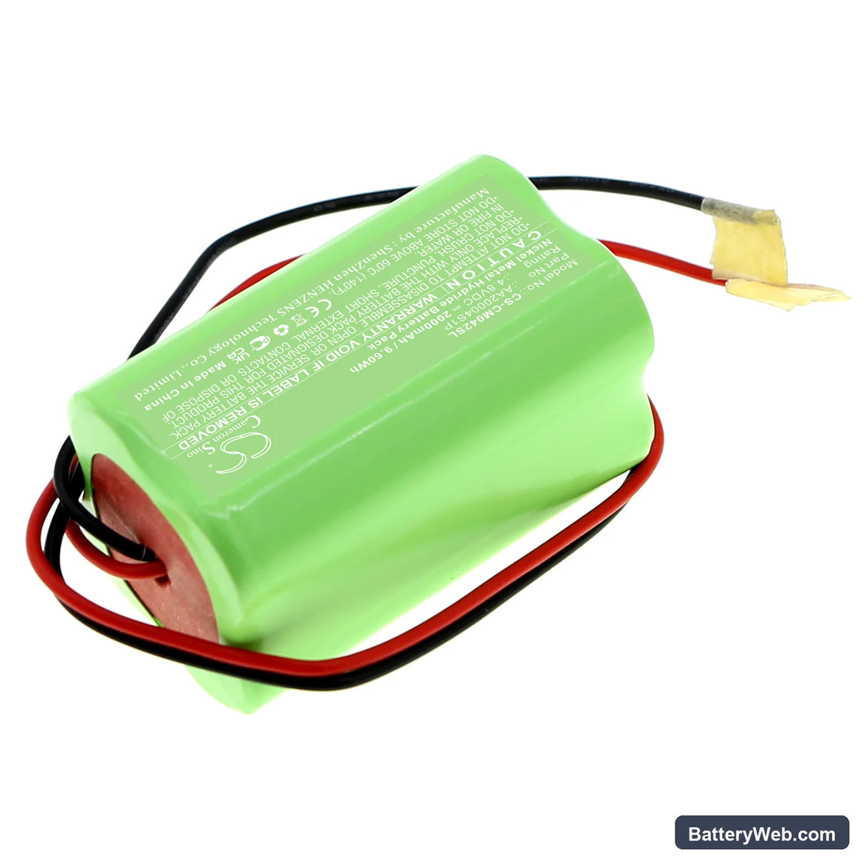 Custom Battery Packs Replacement Battery, 4.8V, 2000mAh, Ni-MH 2