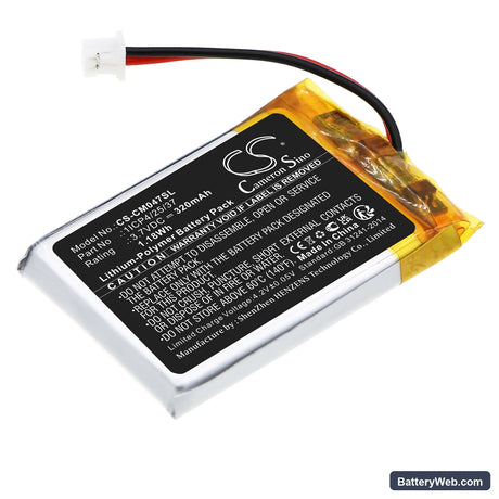 Custom Battery Packs Replacement Battery, 3.7V, 320mAh, Li-Polymer 1