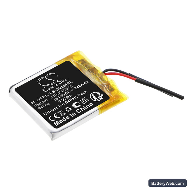 Custom Battery Pack Replacement Battery, 3.85V, 240mAh, Li-Polymer 1