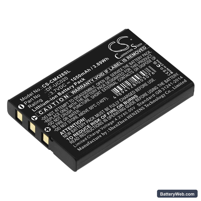 Creative DiVi CAM 428 Portable MP3 Player Replacement Battery, 3.7V, 1050mAh, Li-ion 1