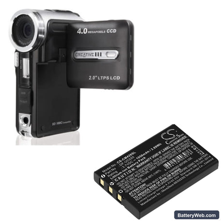 Creative DiVi CAM 428 Portable MP3 Player Replacement Battery, 3.7V, 1050mAh, Li-ion 4
