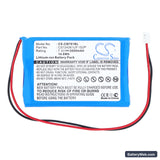 Olympia CM75 Replacement Battery, 7.4V, 2000mAh, Li-Polymer 3