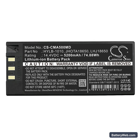 LUTECH Datalys 780 Replacement Battery, 14.4V, 5200mAh, Li-ion 3