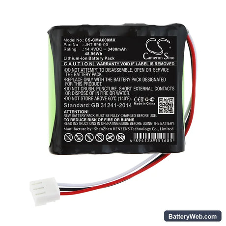 COMEN CM600 Replacement Battery, 14.4V, 3400mAh, Li-ion 3