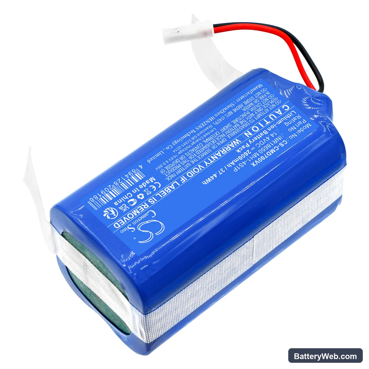 Infinuvo Cleanmate LDS700 Replacement Battery, 14.4V, 2600mAh, Li-ion 2