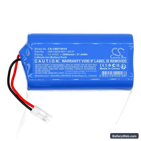 Infinuvo Cleanmate LDS700 Replacement Battery, 14.4V, 2600mAh, Li-ion 3